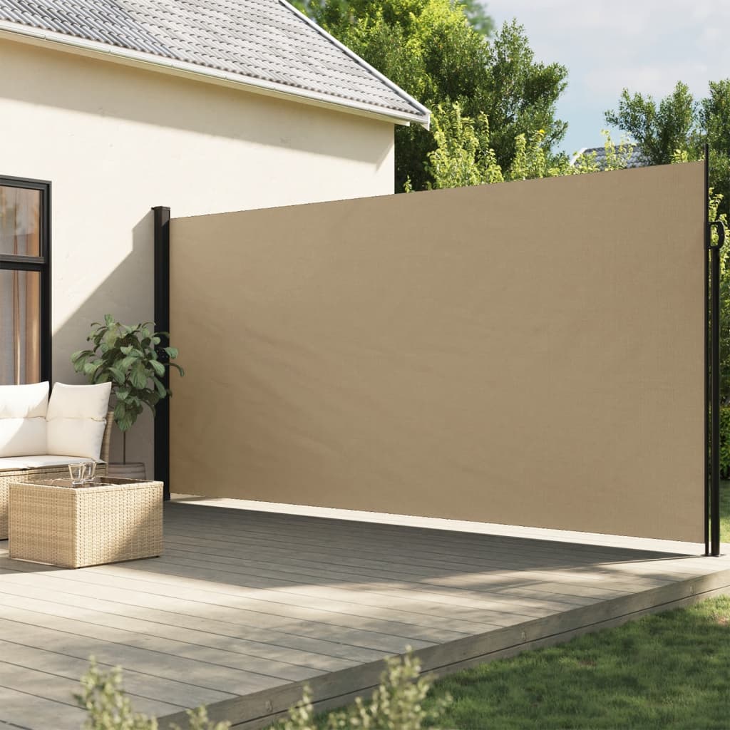 vidaXL Seitenmarkise Ausziehbar Beige 200x500 cm