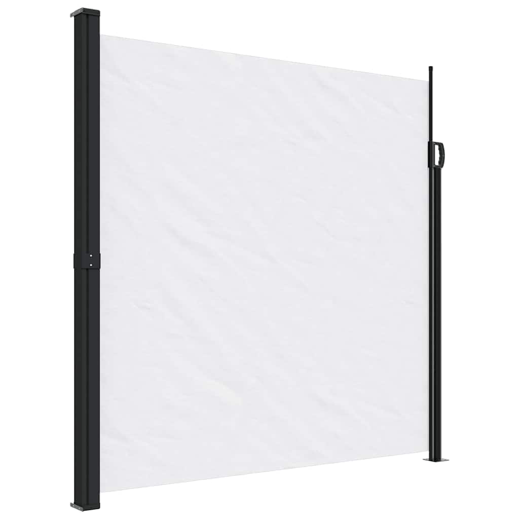 vidaXL Zatahovací boční markýza bílá 200 x 500 cm