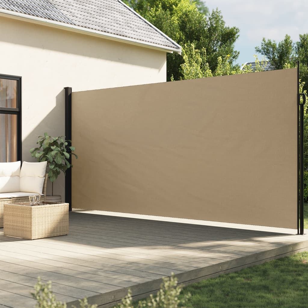 vidaXL Seitenmarkise Ausziehbar Beige 220x500 cm