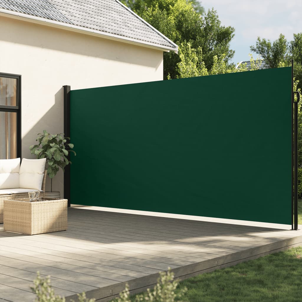 vidaXL Copertina laterală retractabilă, verde închis, 220x500 cm