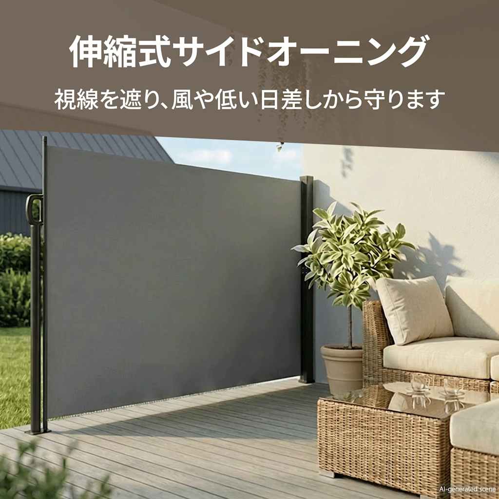 Windscherm uittrekbaar 220x500 cm antracietkleurig image 12