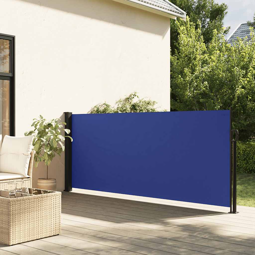 vidaXL Seitenmarkise Ausziehbar Blau 120x600 cm