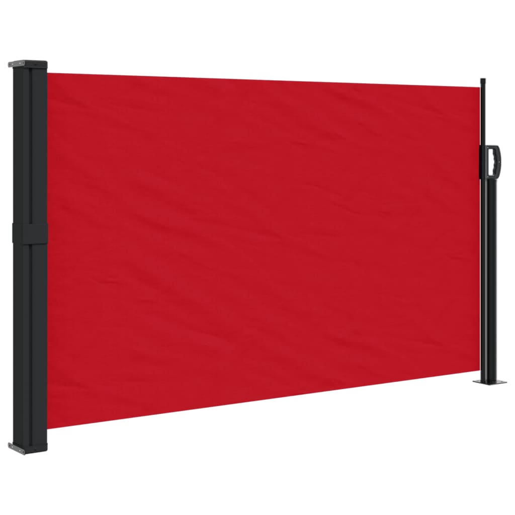 vidaXL Zatahovací boční markýza červená 120 x 600 cm