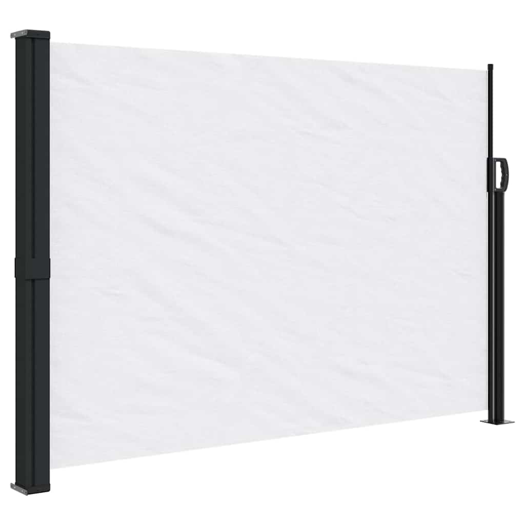vidaXL Zaťahovacia bočná markíza, biela 140x600 cm