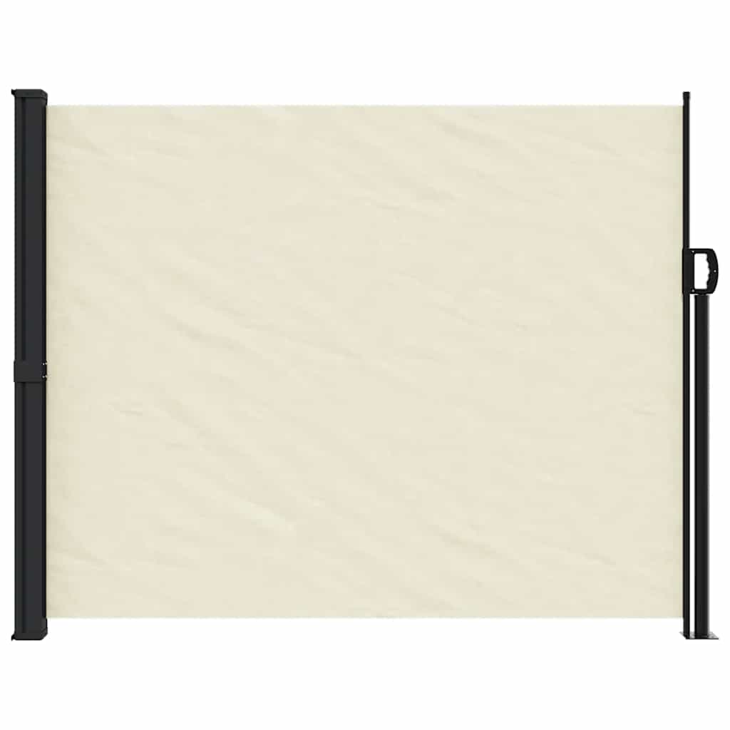 vidaXL Windscherm uittrekbaar 160x600 cm crèmekleurig afbeelding