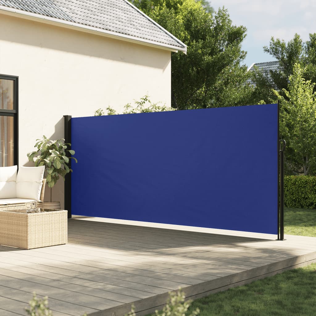 Seitenmarkise Ausziehbar Blau 160×600 cm