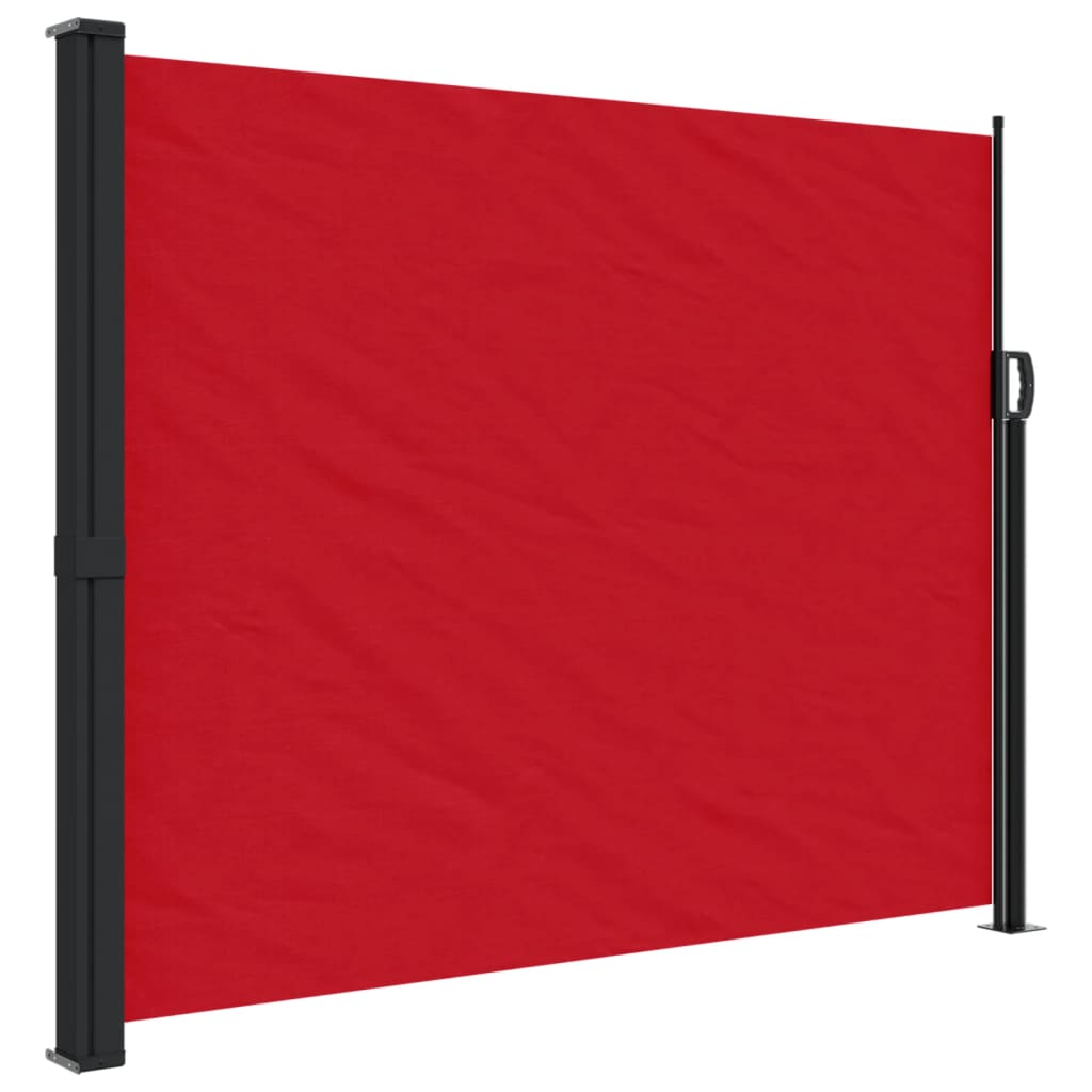vidaXL Zatahovací boční markýza červená 160 x 600 cm