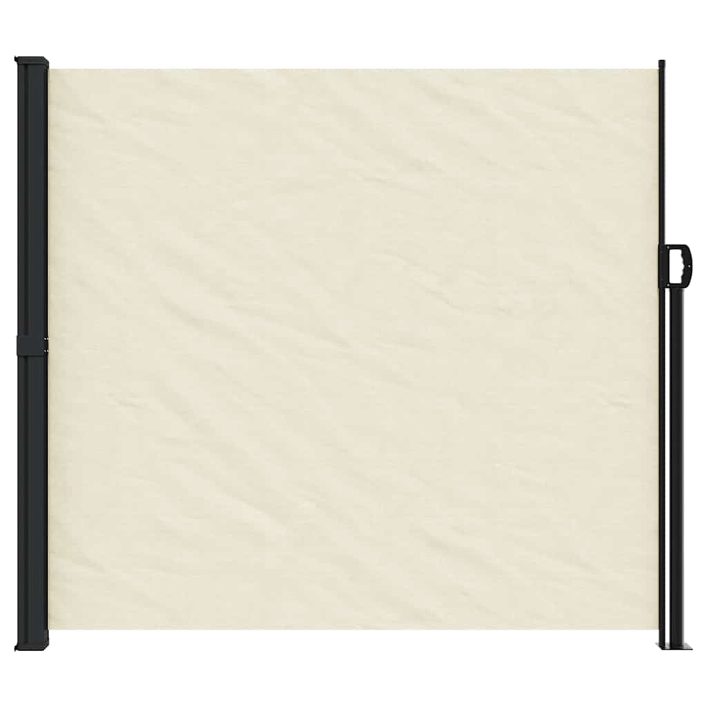 vidaXL Windscherm uittrekbaar 180x600 cm crèmekleurig afbeelding