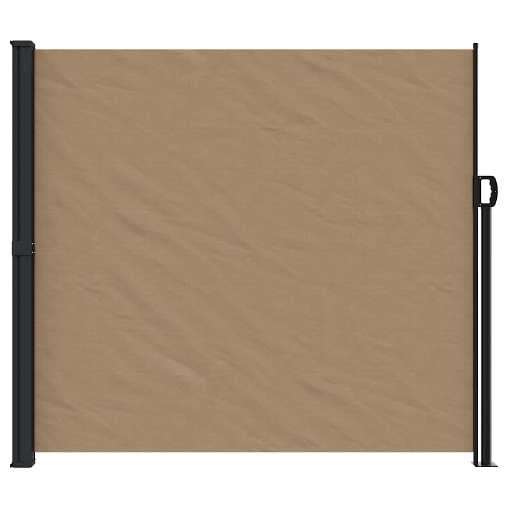 vidaXL Windscherm uittrekbaar 180x600 cm taupe afbeelding