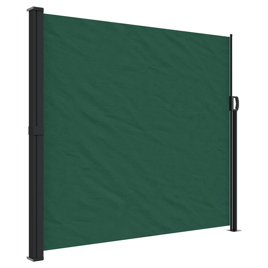 vidaXL Zatahovací boční markýza tmavě zelená 180 x 600 cm