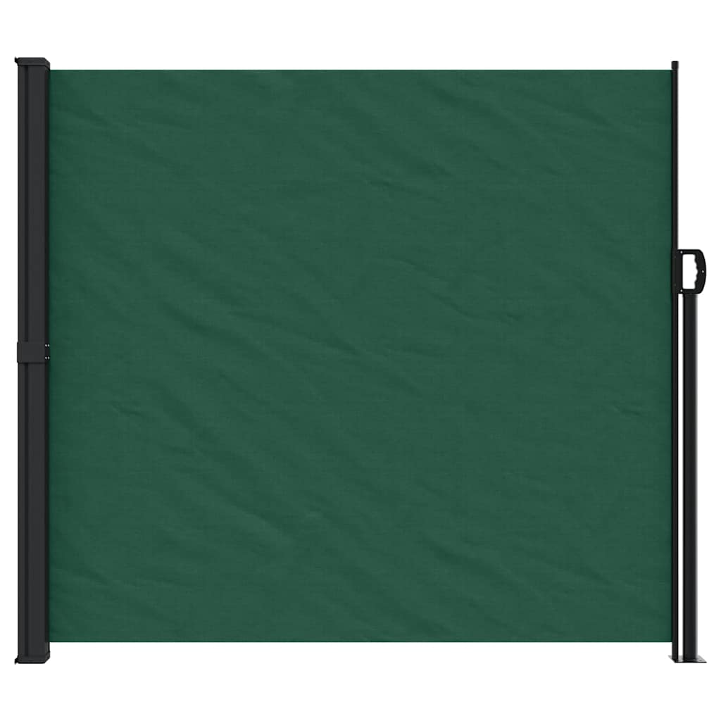 vidaXL sötétzöld behúzható oldalsó napellenző 180 x 600 cm