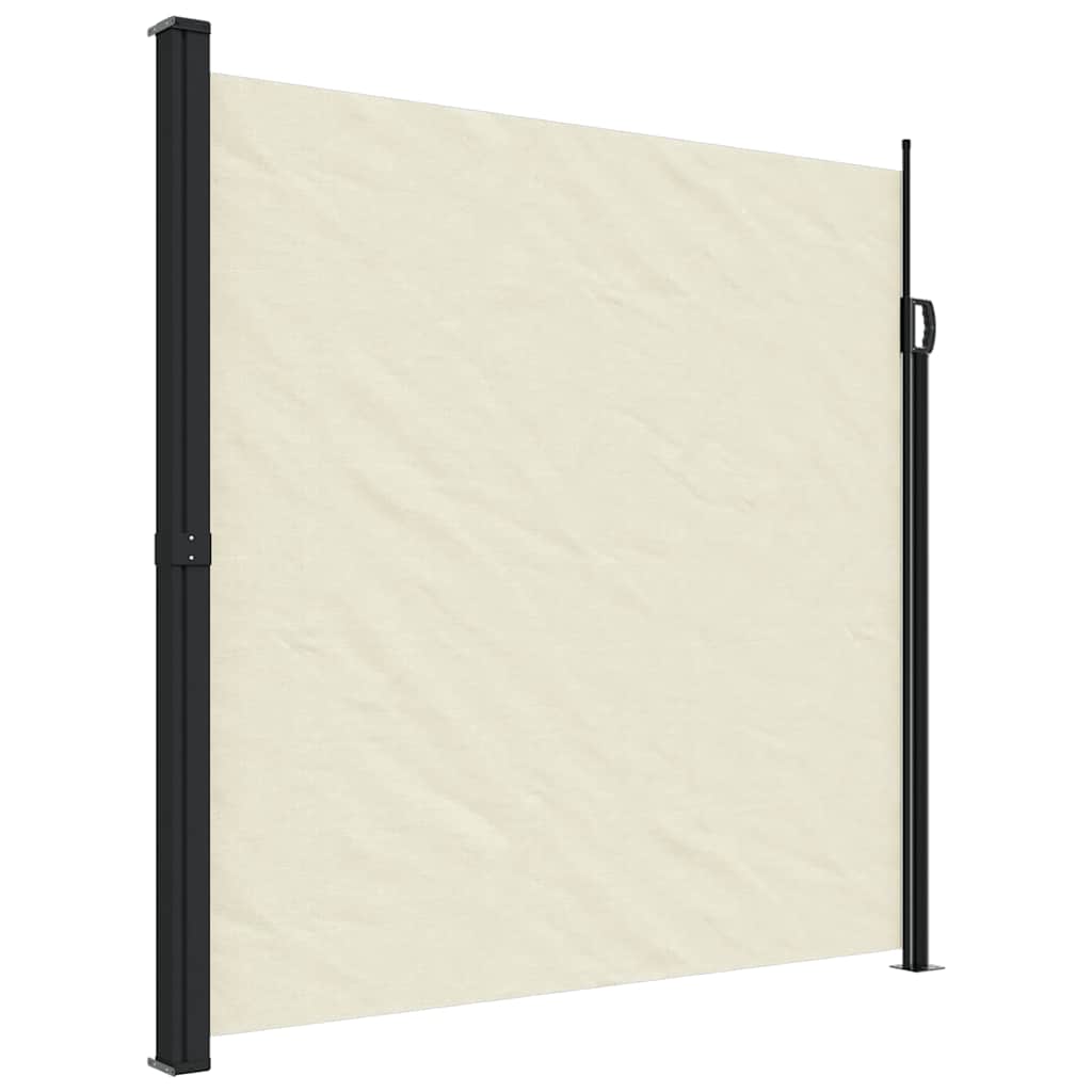 vidaXL Zatahovací boční markýza krémová 200 x 600 cm