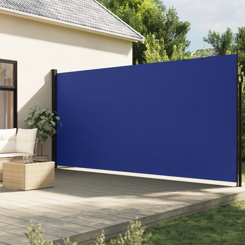 Seitenmarkise Ausziehbar Blau 200×600 cm