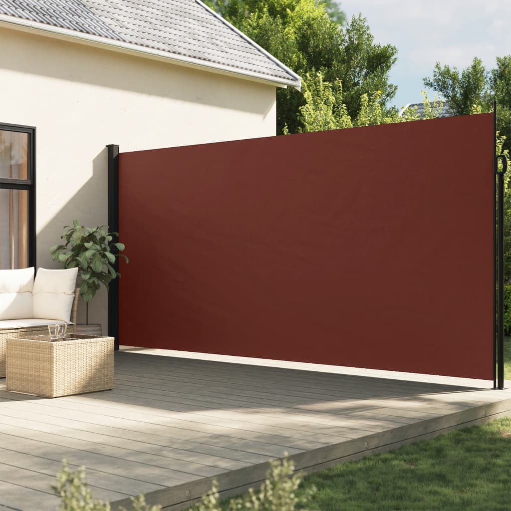 Tenda da Sole Laterale Retrattile Marrone 200x600 cm