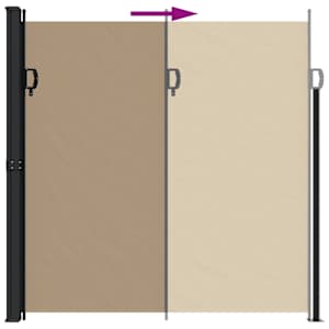 Zatahovací boční markýza taupe 200 x 600 cm - obrázek 5