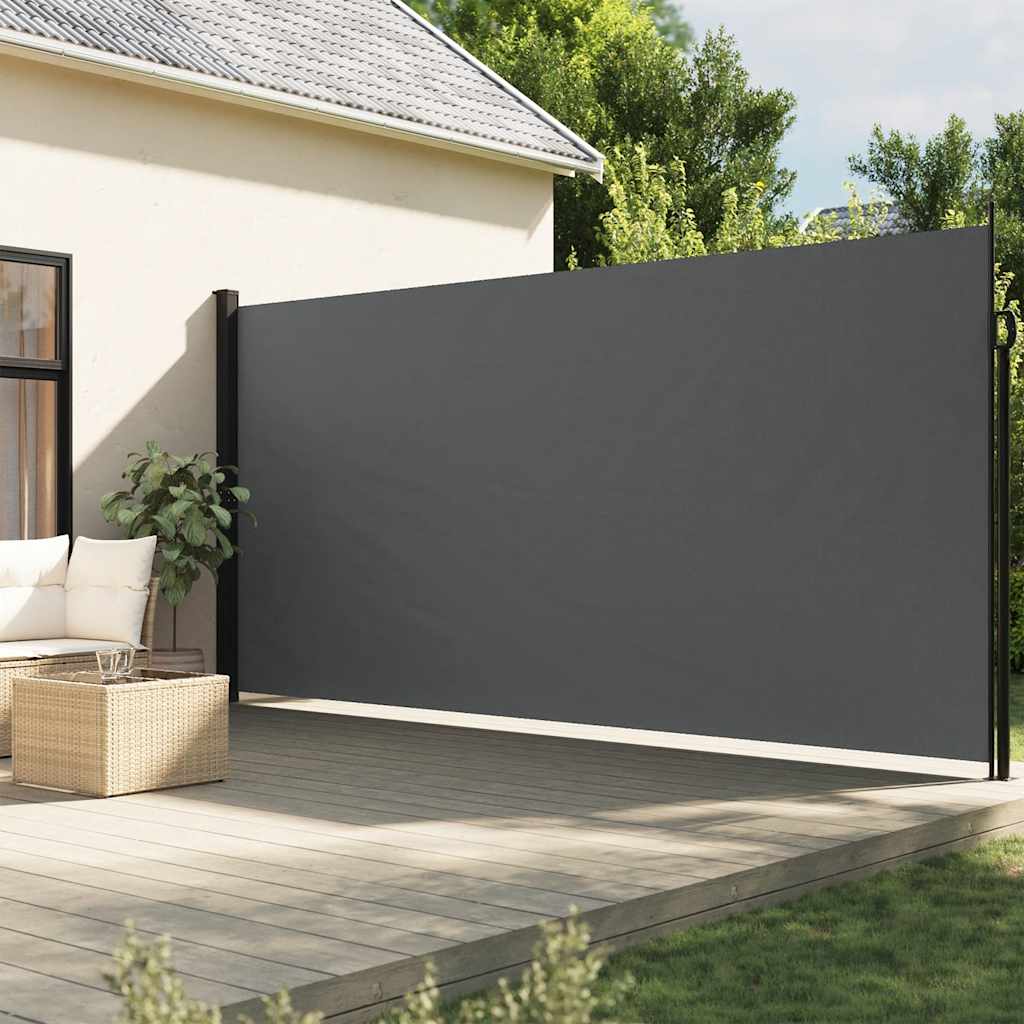 vidaXL Seitenmarkise Ausziehbar Anthrazit 200x600 cm