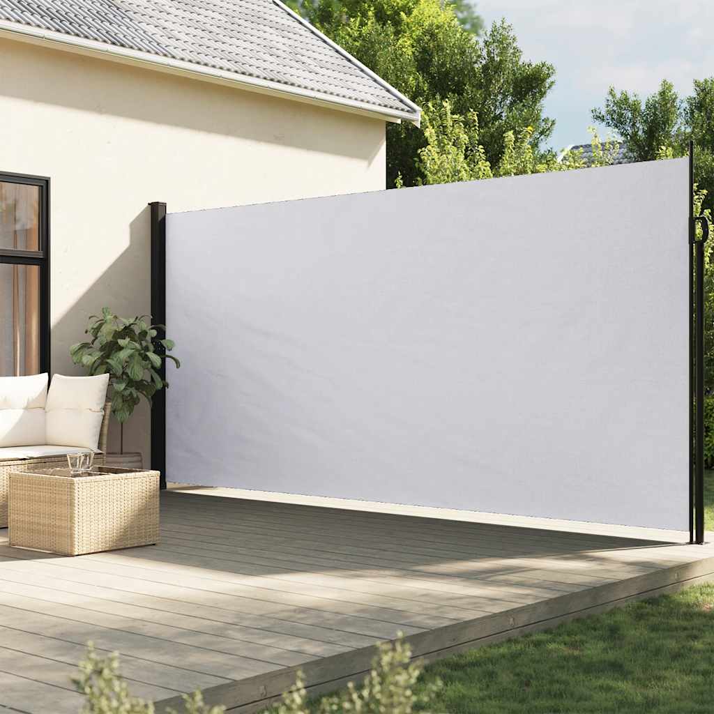 vidaXL Seitenmarkise Ausziehbar Weiß 220x600 cm