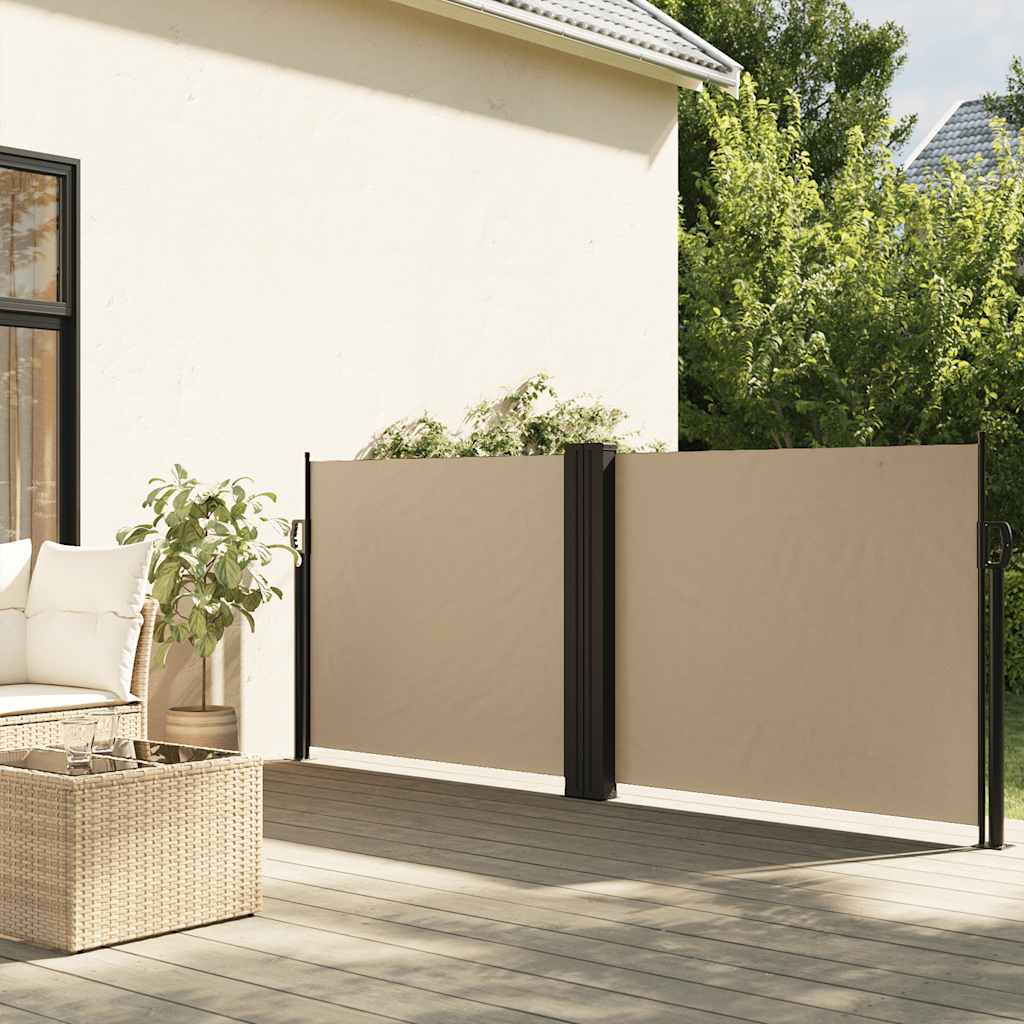 vidaXL Seitenmarkise Ausziehbar Beige 100x600 cm