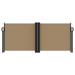 Zatahovací boční markýza taupe 100 x 600 cm - obrázek 3