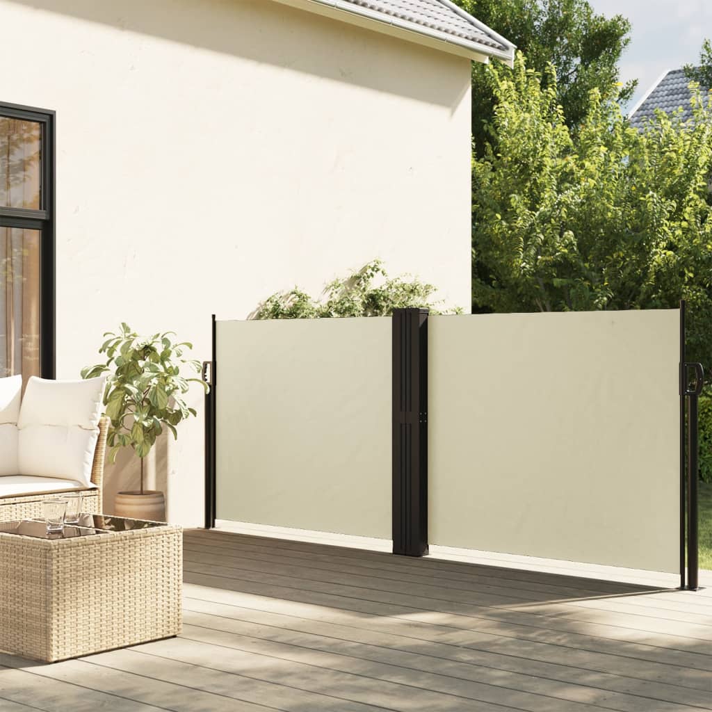 vidaXL Seitenmarkise Ausziehbar Creme 120x600 cm