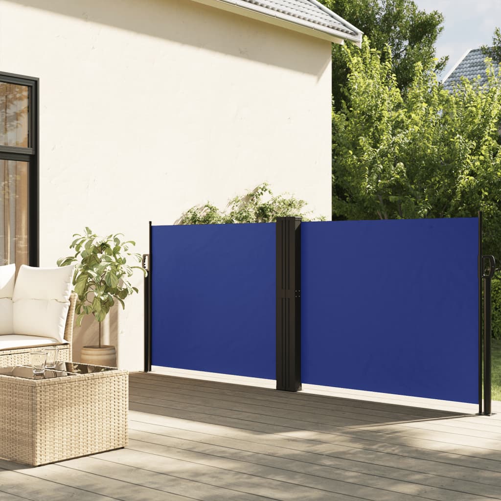 Seitenmarkise Ausziehbar Blau 120×600 cm