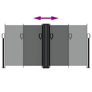 Zložljiva stranska tenda antracitna 120x600 cm - slika 5