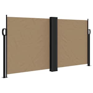 Zatahovací boční markýza taupe 120 x 600 cm - obrázek 2