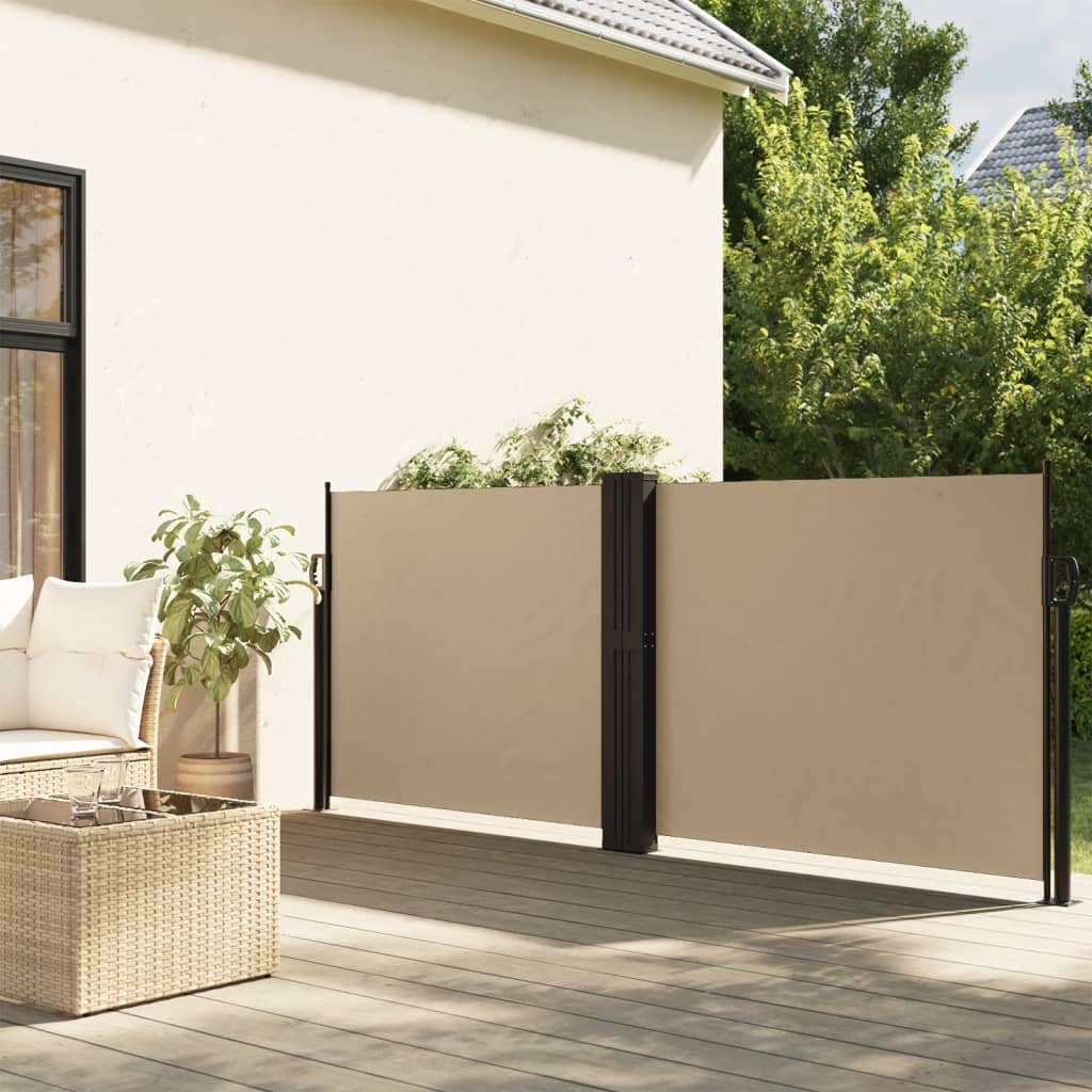 vidaXL Seitenmarkise Ausziehbar Beige 140x600 cm