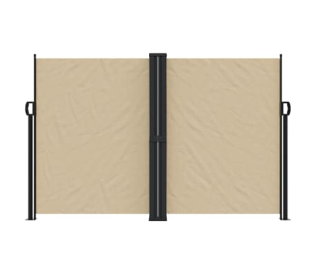 vidaXL Uttrekkbar sidemarkise beige 160x600 cm