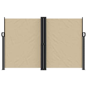 vidaXL Uttrekkbar sidemarkise beige 160x600 cm