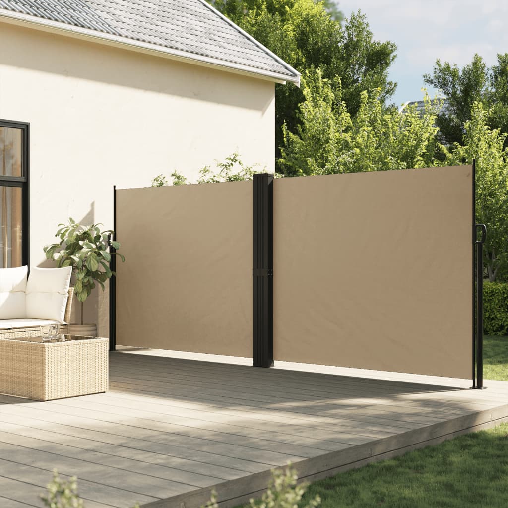 vidaXL Seitenmarkise Ausziehbar Beige 160x600 cm