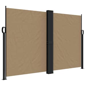 Zatahovací boční markýza taupe 160 x 600 cm - obrázek 2
