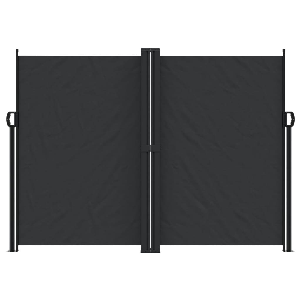 vidaXL Windscherm uittrekbaar 180x600 cm zwart afbeelding