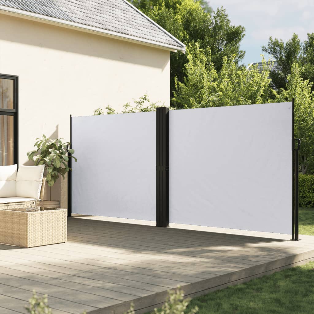 vidaXL Seitenmarkise Ausziehbar Weiß 180x600 cm