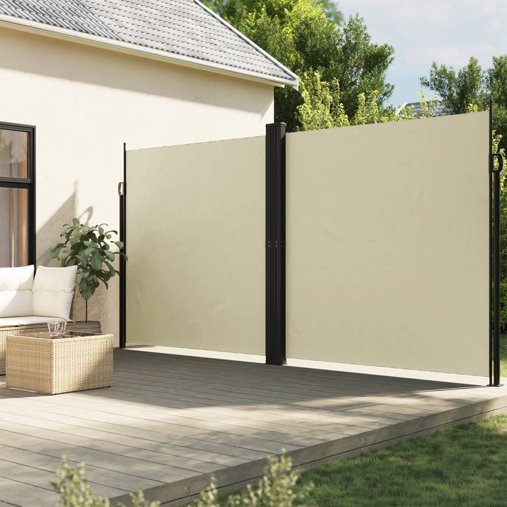 Seitenmarkise Ausziehbar Creme 200×600 cm