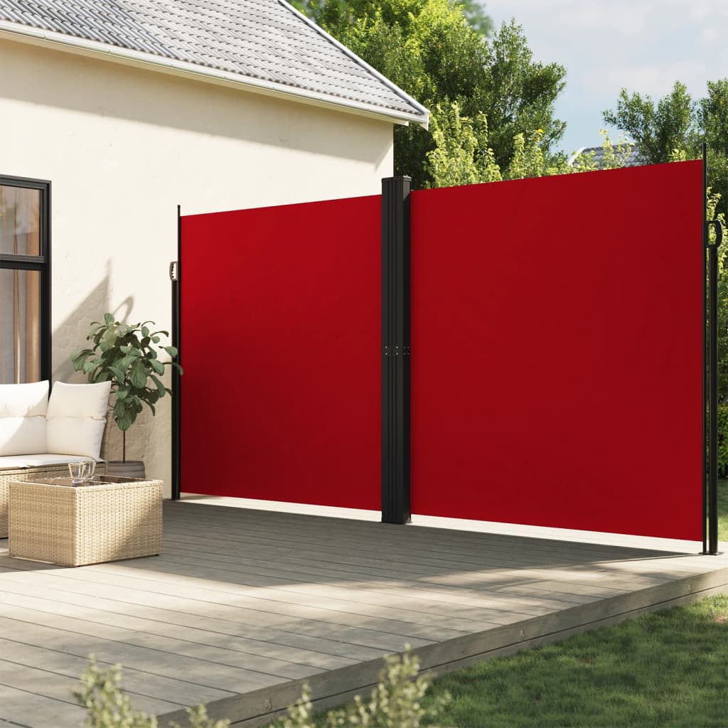 Seitenmarkise Ausziehbar Rot 200×600 cm