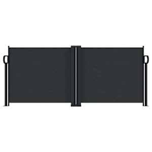 Zložljiva stranska tenda črna 100x1000 cm - slika 3