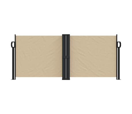 vidaXL Zwijana markiza boczna, beżowa, 100x1000 cm