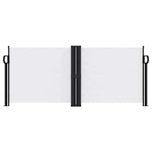 vidaXL feh&eacute;r beh&uacute;zhat&oacute; oldals&oacute; napellenző 100 x 1000 cm