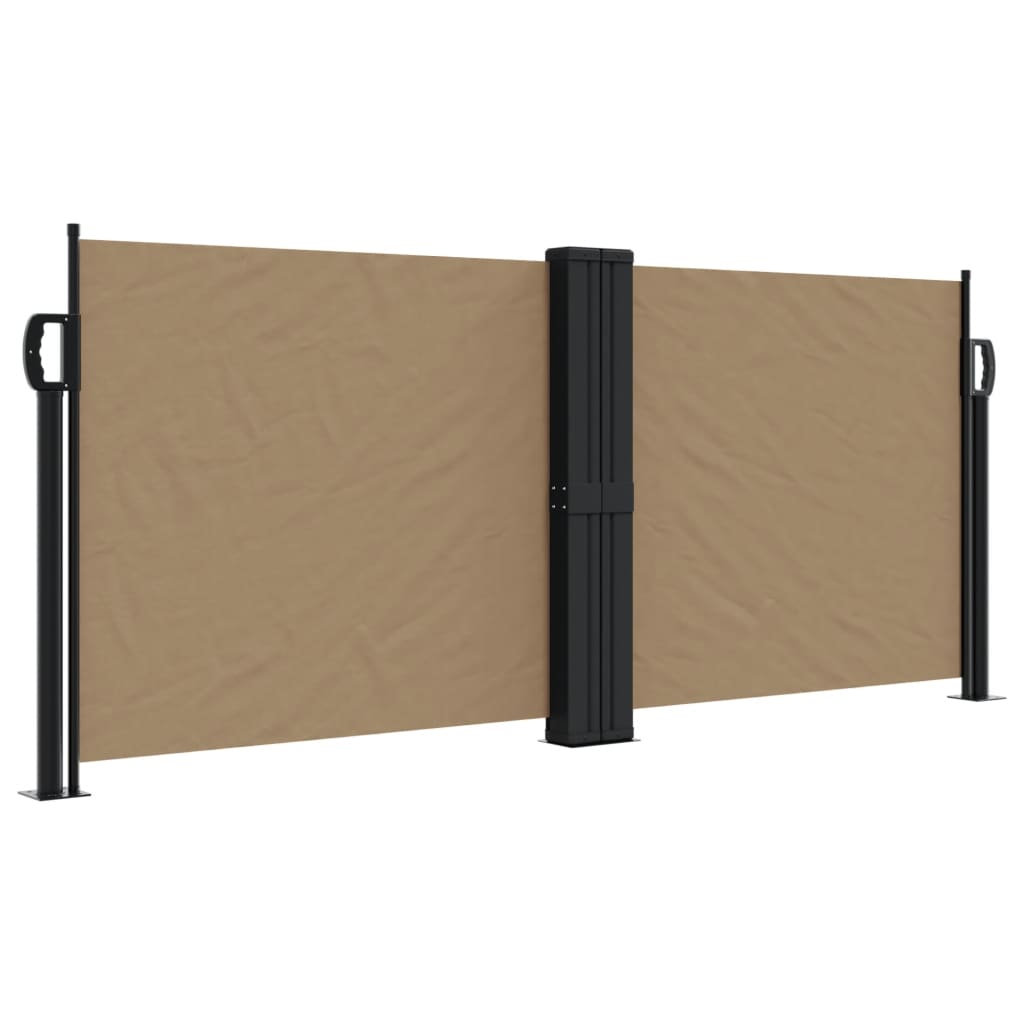 vidaXL Zatahovací boční markýza taupe 100 x 1 000 cm