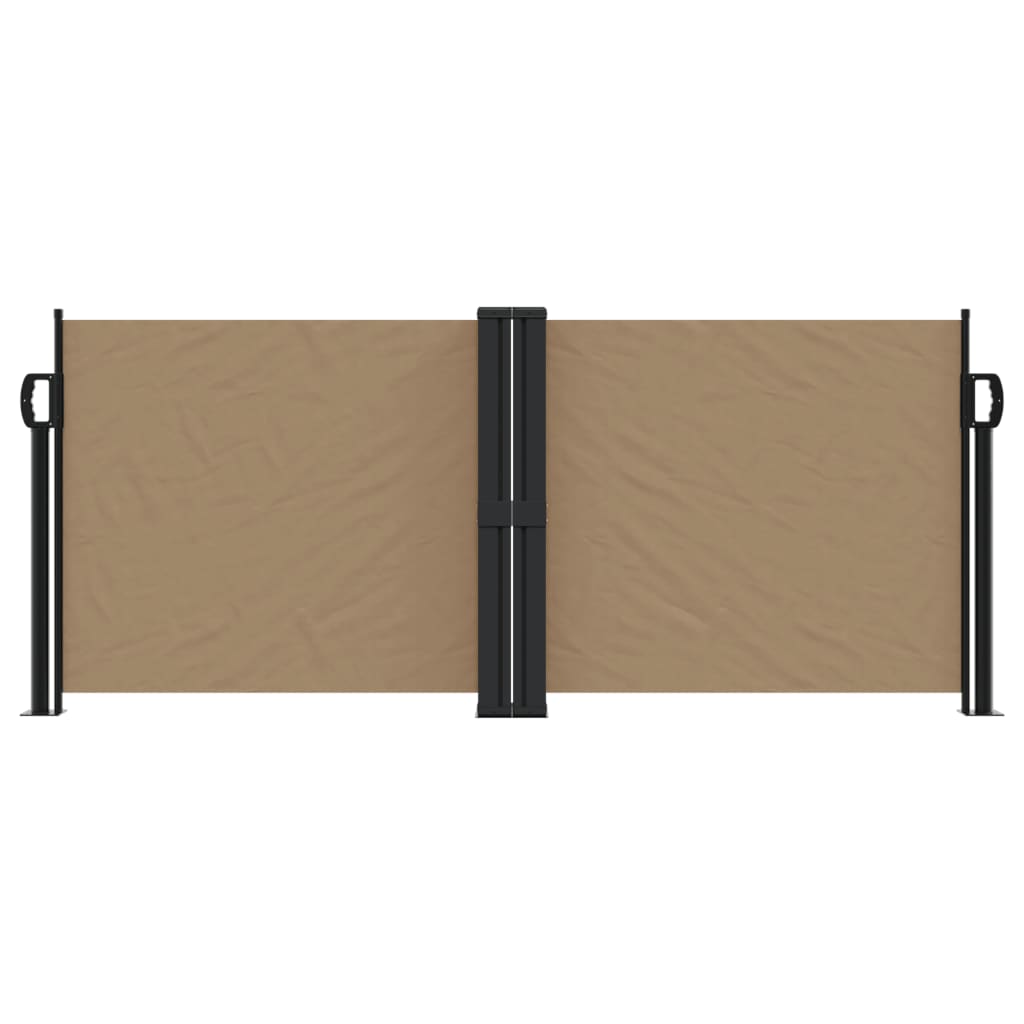 vidaXL Windscherm uittrekbaar 100x1000 cm taupe afbeelding