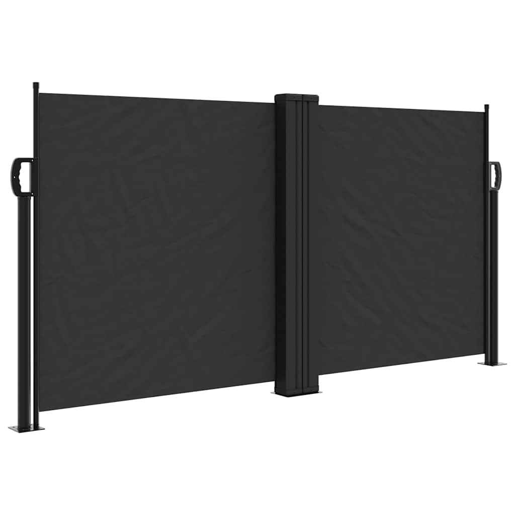 E-shop vidaXL Zaťahovacia bočná markíza, čierna 120x1000 cm