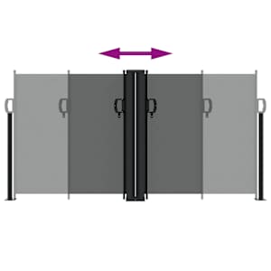 Zložljiva stranska tenda antracitna 120x1000 cm - slika 5
