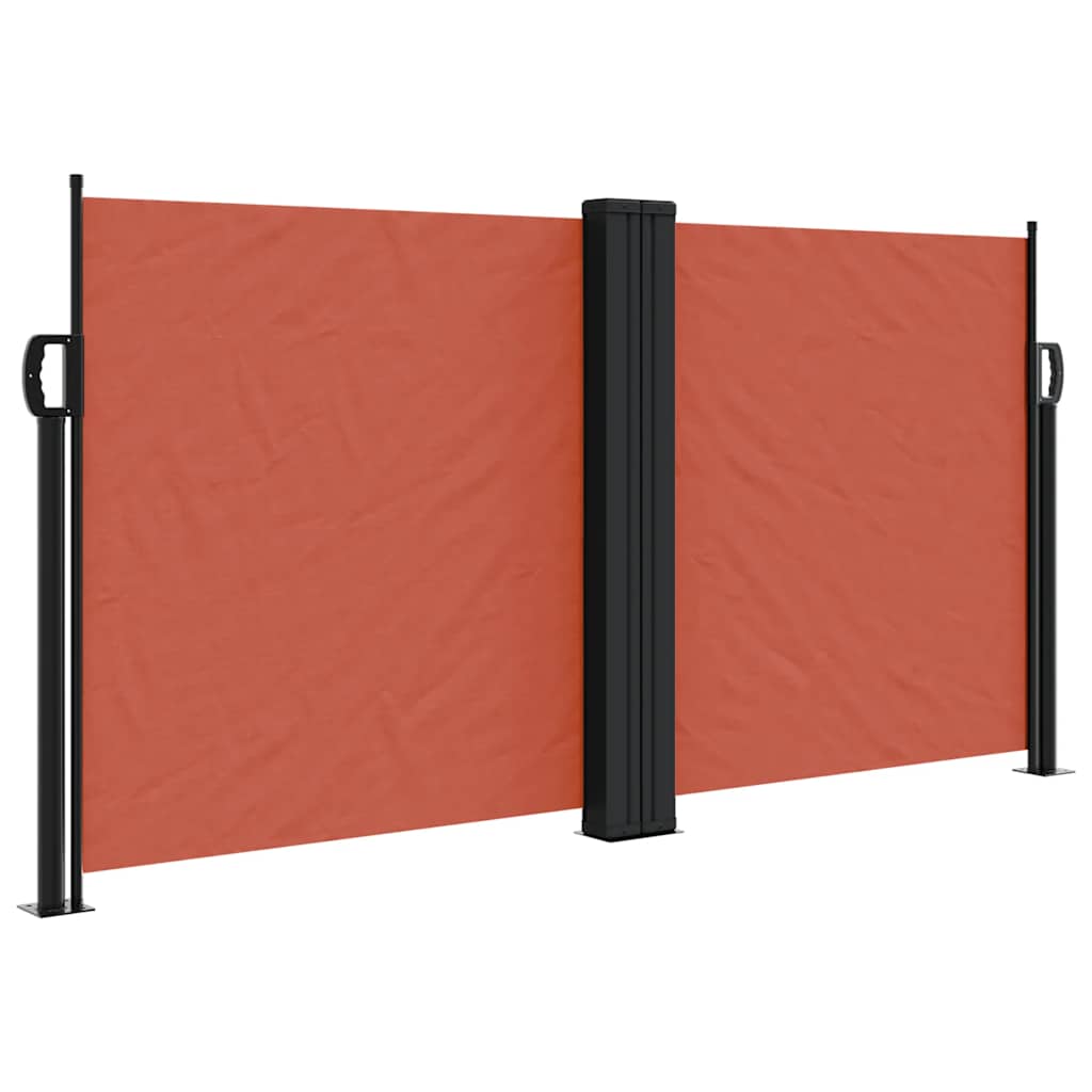 E-shop vidaXL Zaťahovacia bočná markíza, tehlová 120x1000 cm