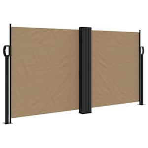 Zatahovací boční markýza taupe 120 x 1 000 cm - obrázek 2