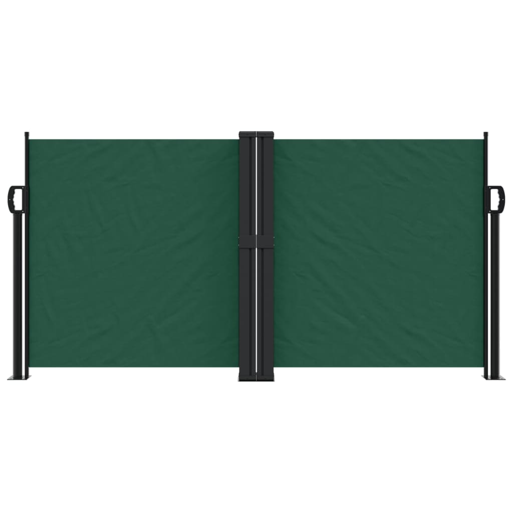 vidaXL Windscherm uittrekbaar 120x1000 cm donkergroen afbeelding