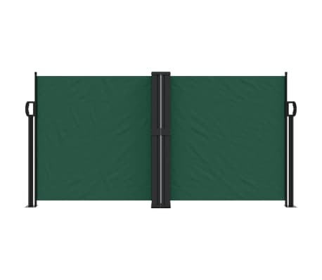 vidaXL Retractable Side Awning Dark Green