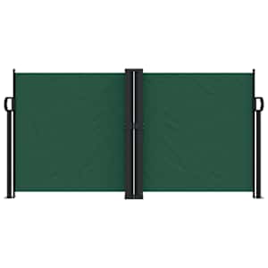 vidaXL Retractable Side Awning Dark Green