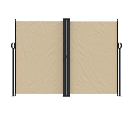 vidaXL I&scaron;traukiama &scaron;oninė pertvara, smėlio spalvos, 180x1000cm