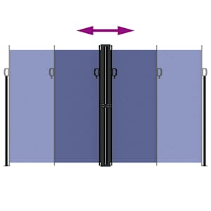 Zatahovací boční markýza modrá 200 x 1 000 cm - obrázek 5